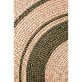 Rond Gevlochten Jute Vloerkleed Basil Creme