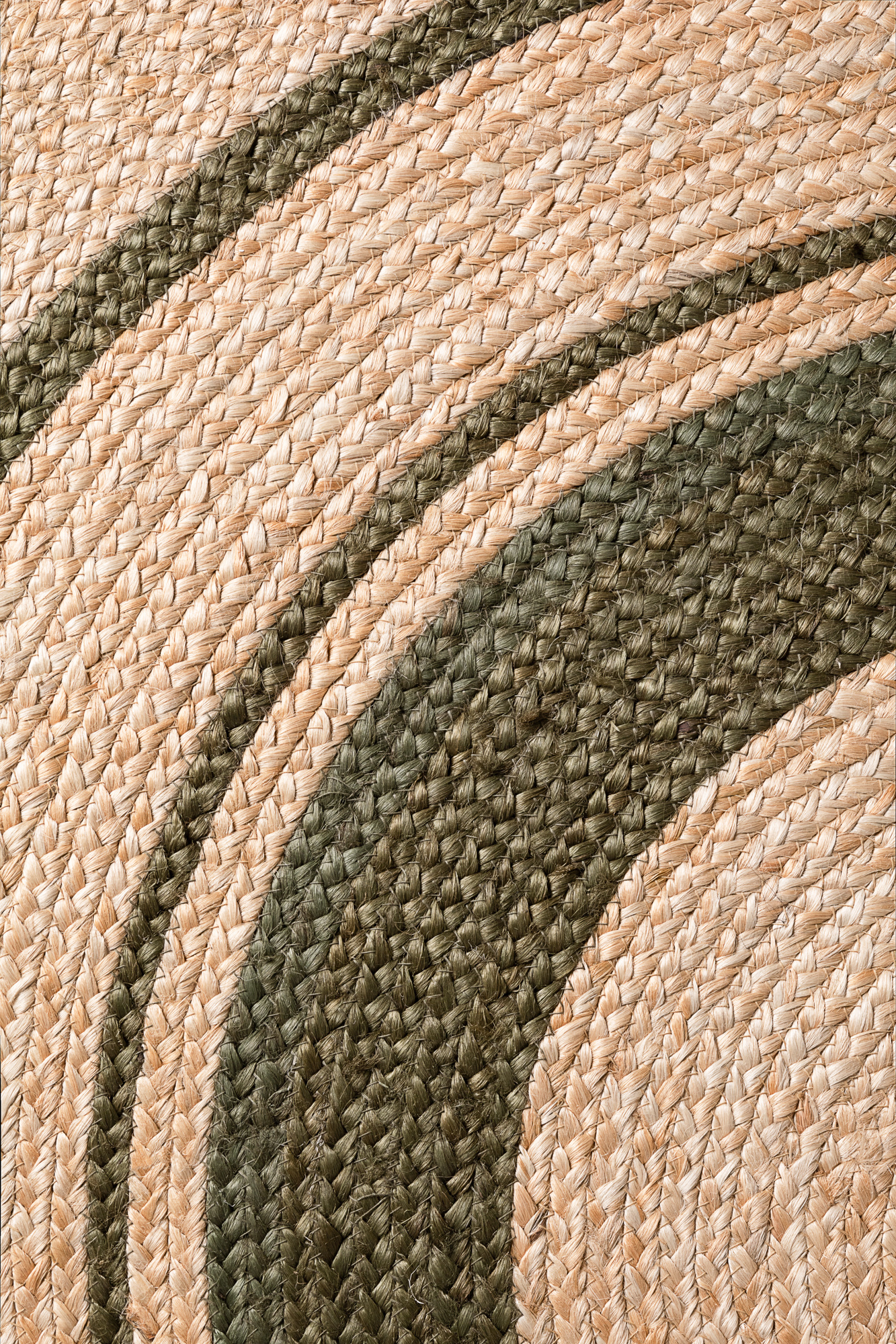 Rond Gevlochten Jute Vloerkleed Basil Creme