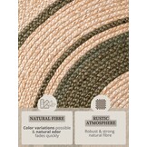 Rond Gevlochten Jute Vloerkleed Basil Creme