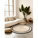 Rond Gevlochten Jute Vloerkleed Lina Creme