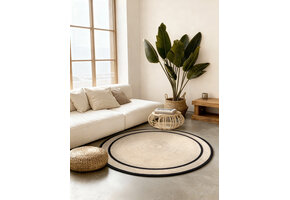 Rond Gevlochten Jute Vloerkleed Lina Creme