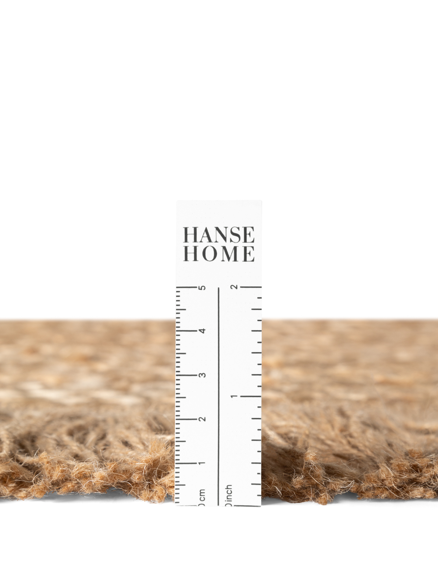 Rond Gevlochten Jute Vloerkleed Naturel Goud