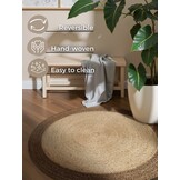 Rond Jute Vloerkleed Jutta Taupe