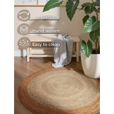 Rond Jute Vloerkleed Jutta Creme