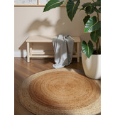 Rond Jute Vloerkleed Jutta Goud