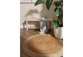 Rond Jute Vloerkleed Jutta Goud