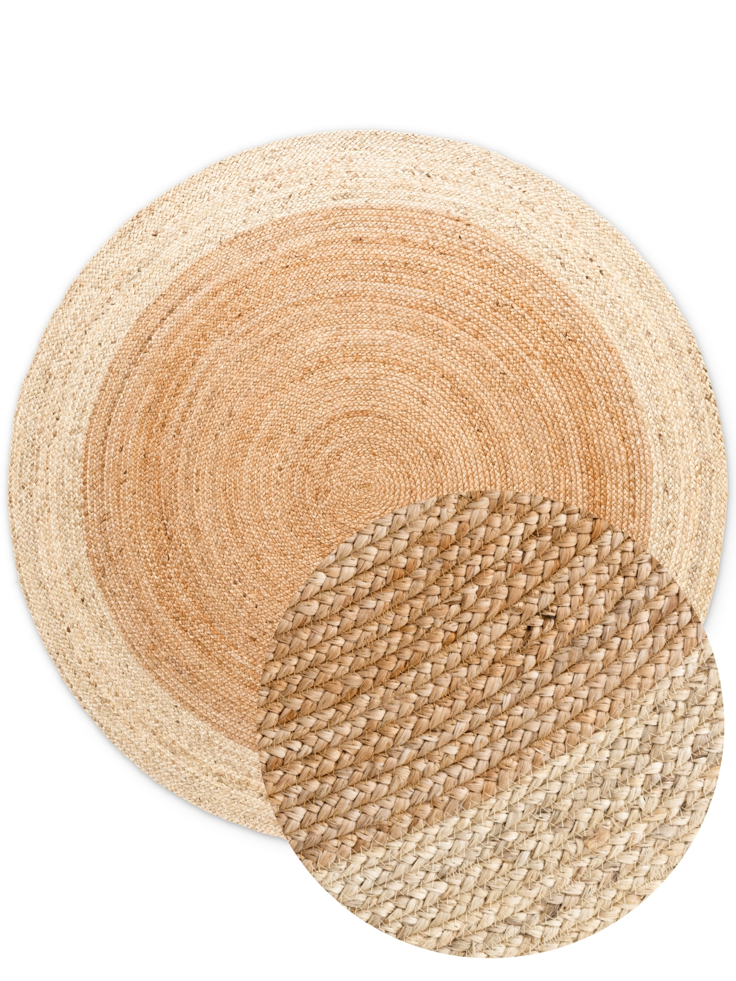 Rond Jute Vloerkleed Jutta Goud