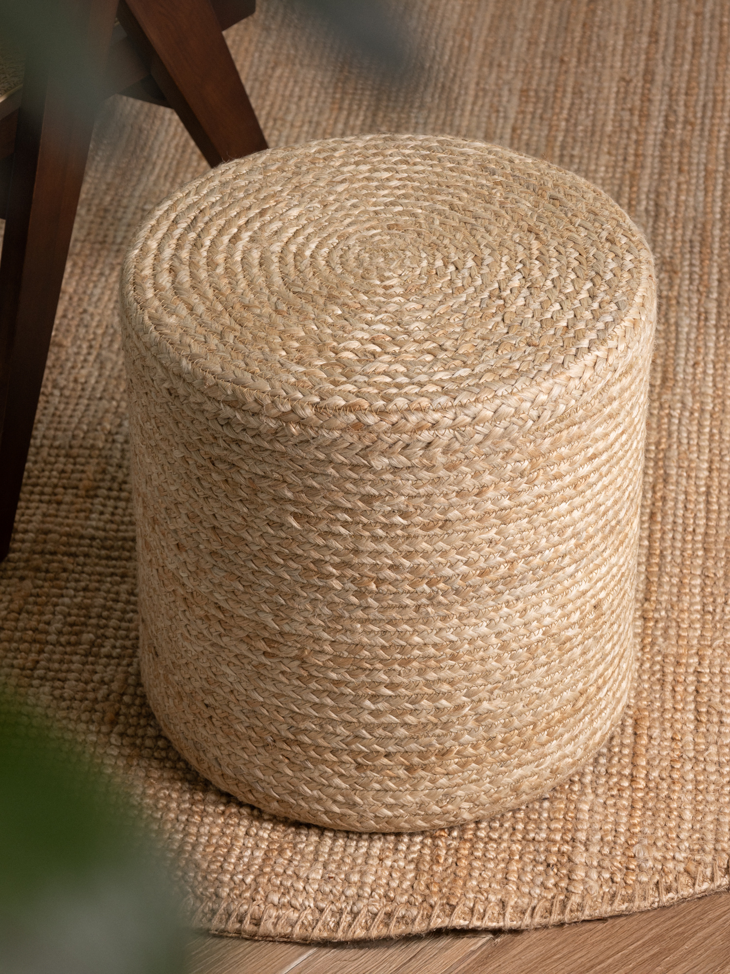 Jute Poef Jutta Goud