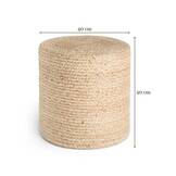 Jute Poef Jutta Goud