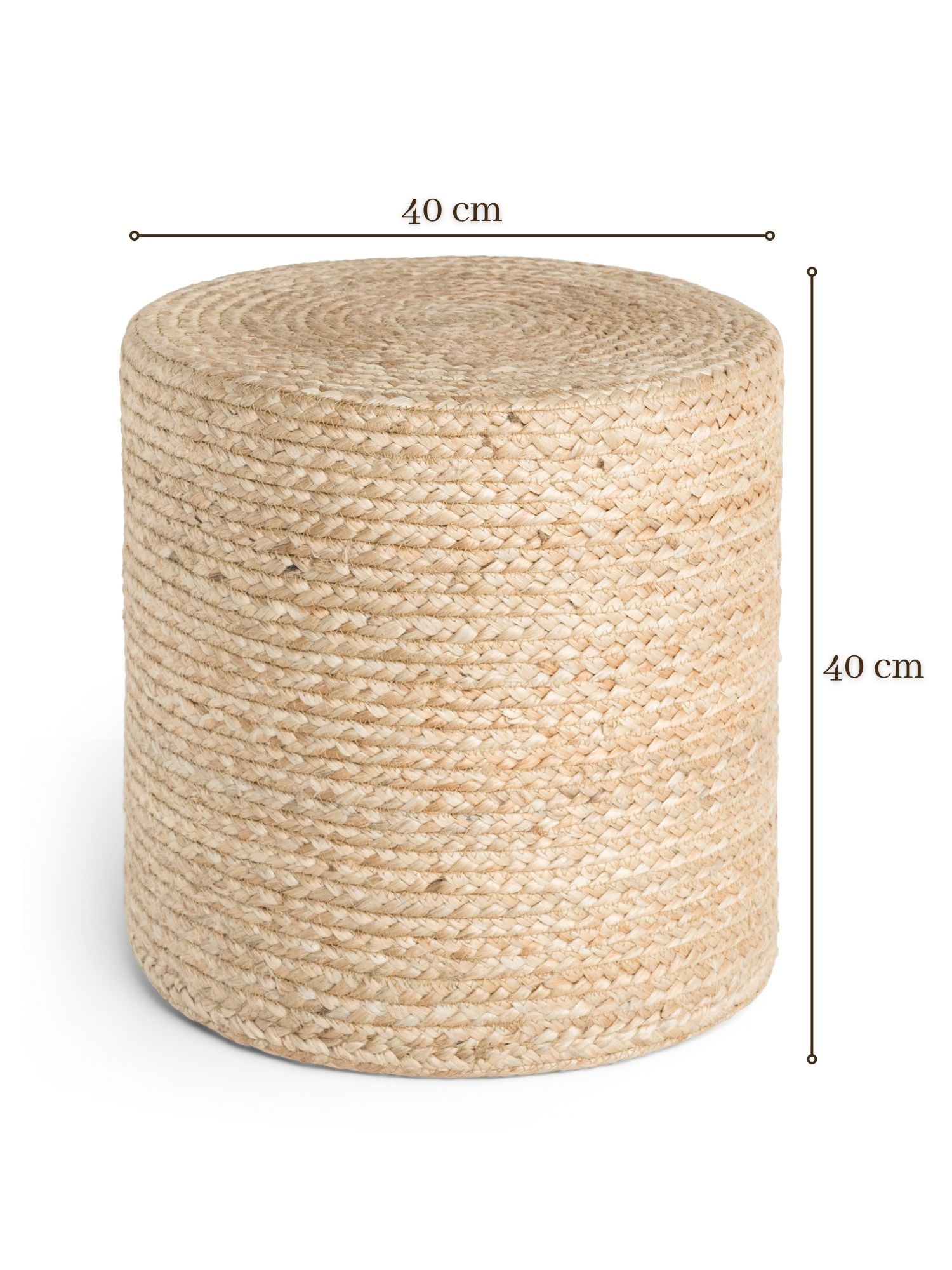 Jute Poef Jutta Goud