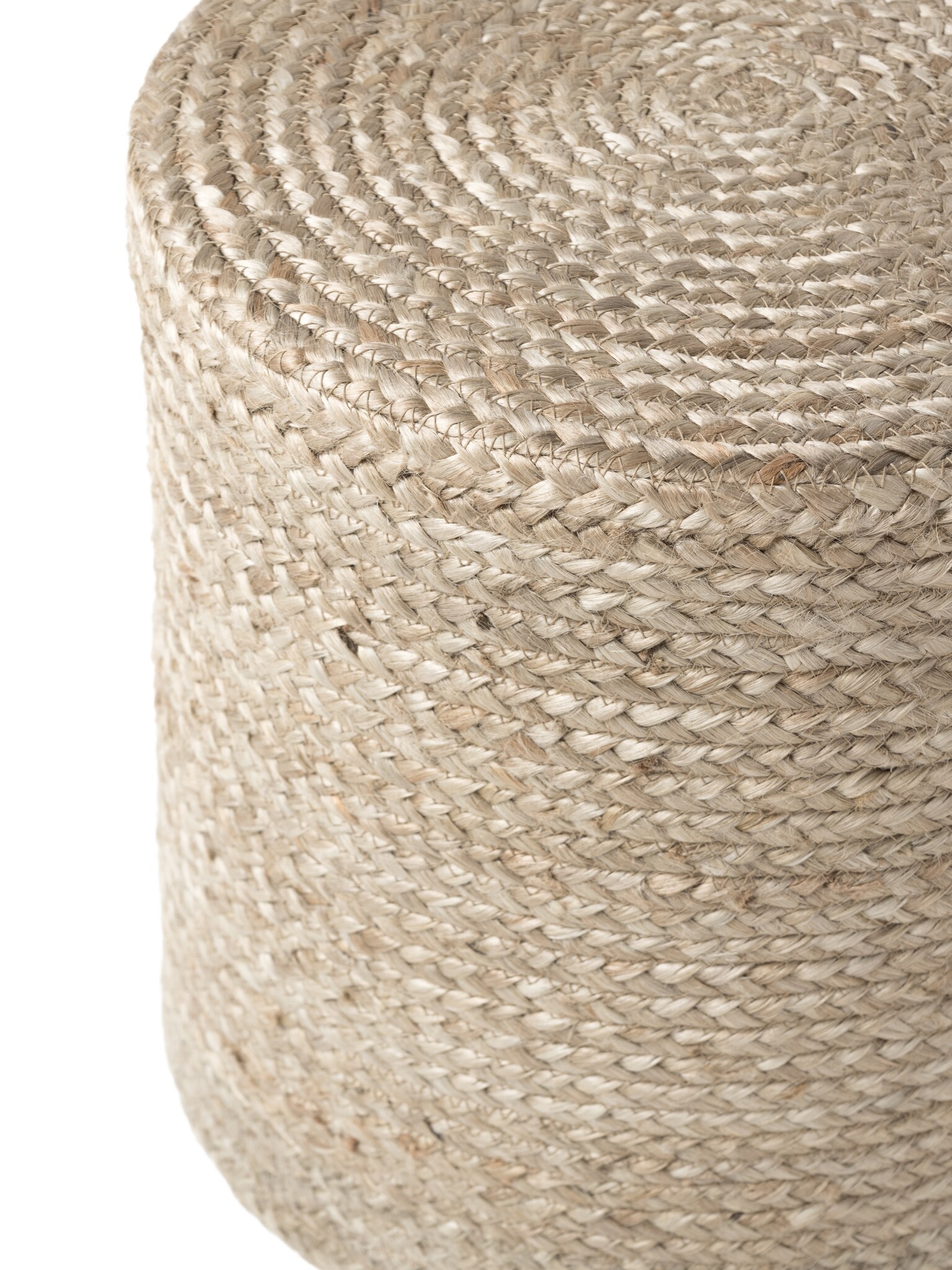 Jute Poef Jutta Creme Grijs