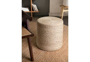 Jute Poef Jutta Creme