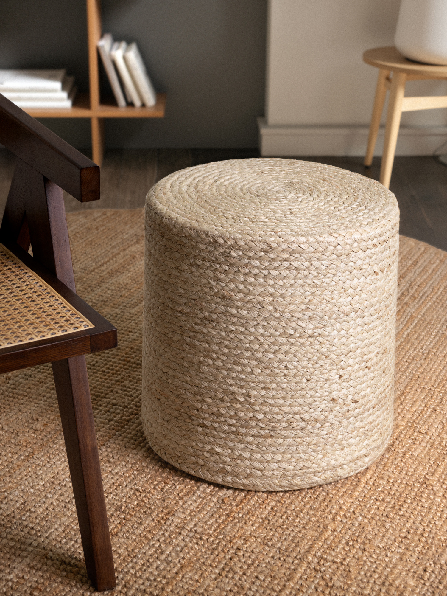 Jute Poef Jutta Creme