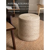 Jute Poef Jutta Creme
