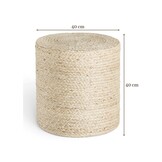 Jute Poef Jutta Creme
