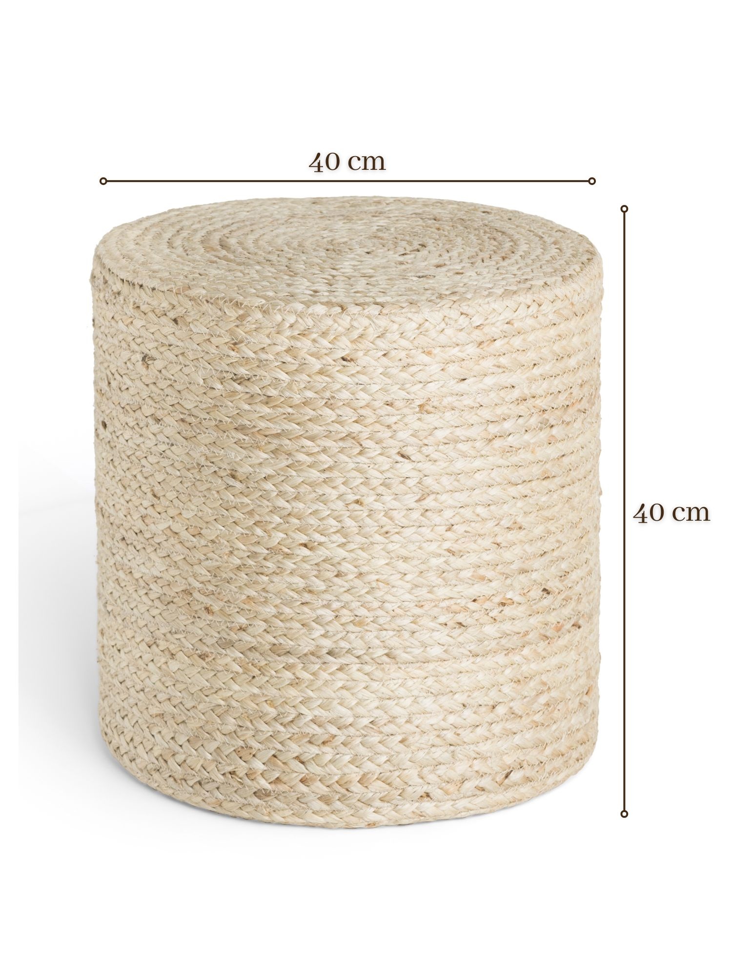 Jute Poef Jutta Creme