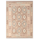 Afghaans Kelim Vloerkleed Dune Beige Lichtblauw