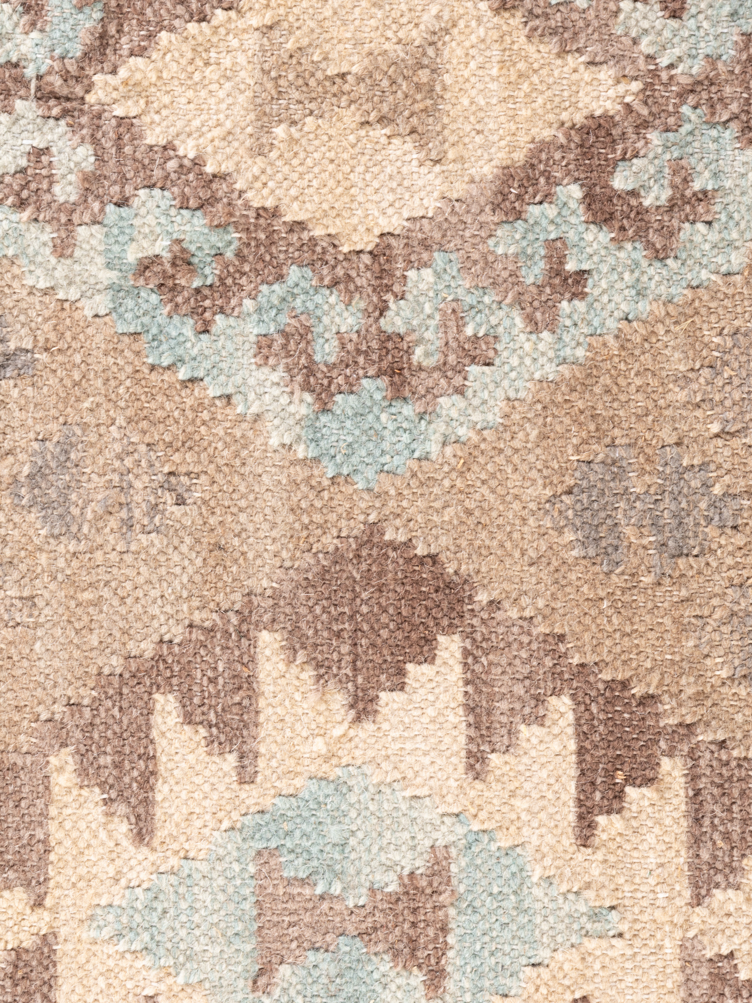 Afghaans Kelim Vloerkleed Dune Beige Lichtblauw