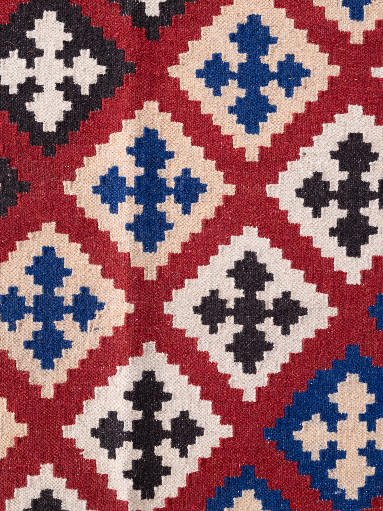 Afghaans Kelim Vloerkleed Rami Creme Multikleur