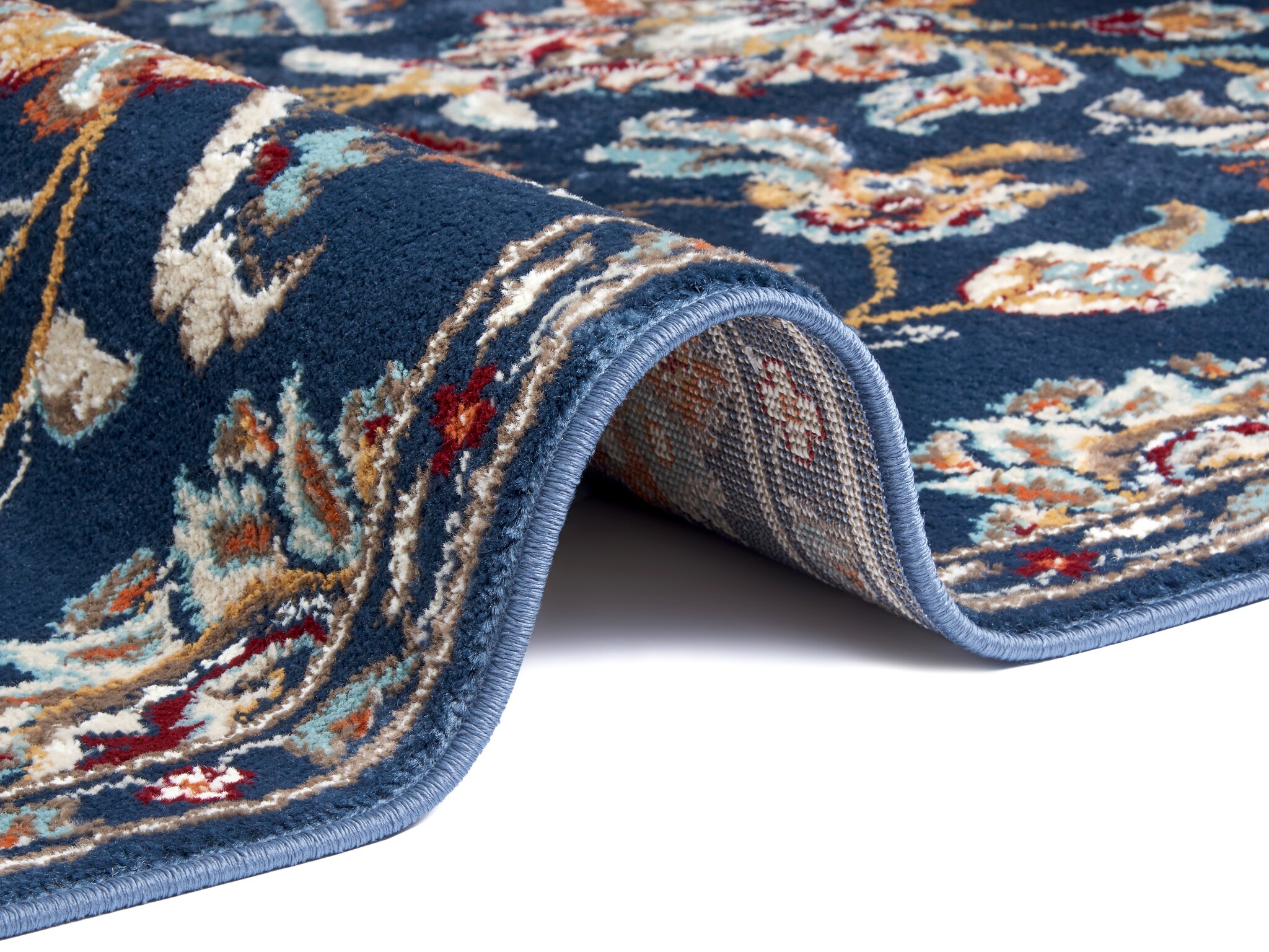 Oosters Vloerkleed Caracci Blauw Multikleur