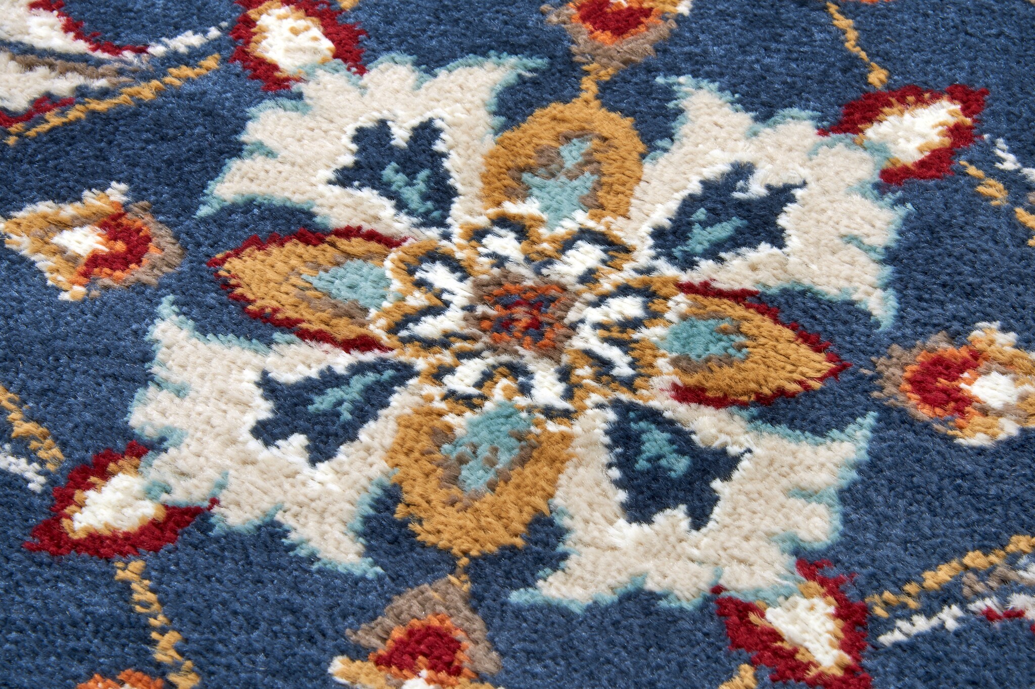 Oosters Vloerkleed Caracci Blauw Multikleur