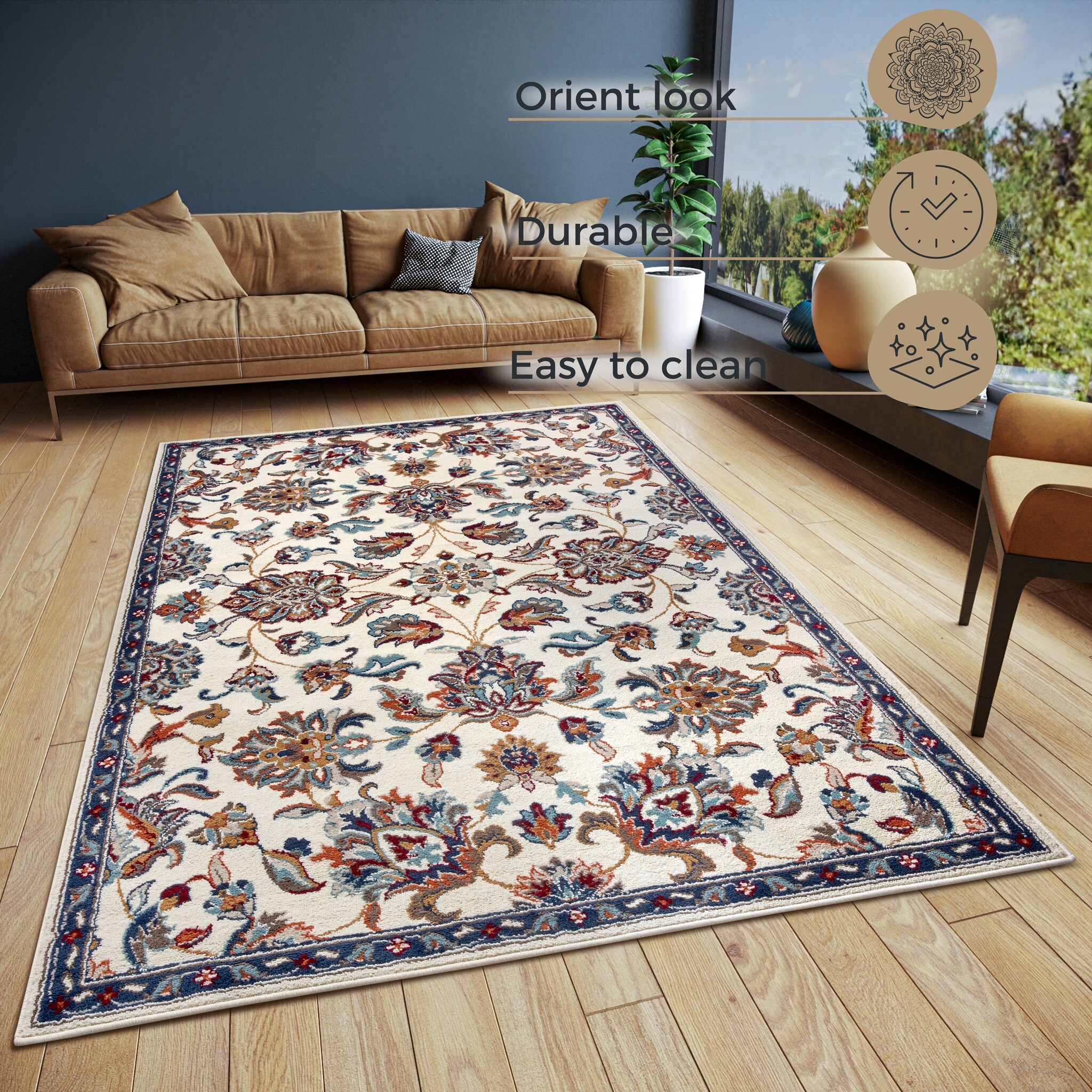 Oosters Vloerkleed Caracci Creme Multikleur
