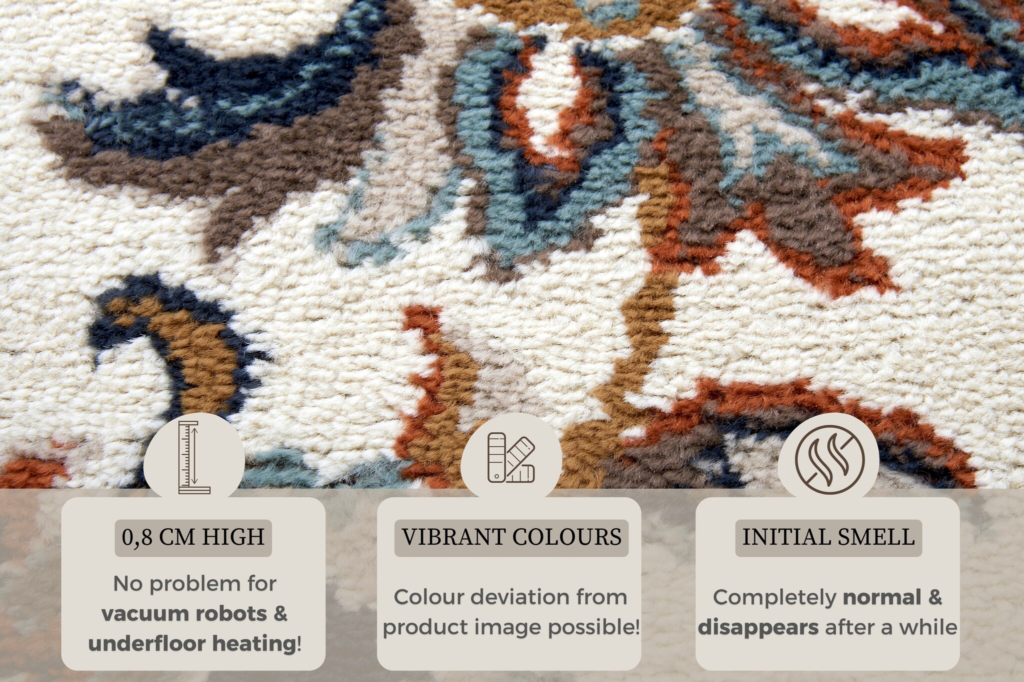 Oosters Vloerkleed Caracci Creme Multikleur