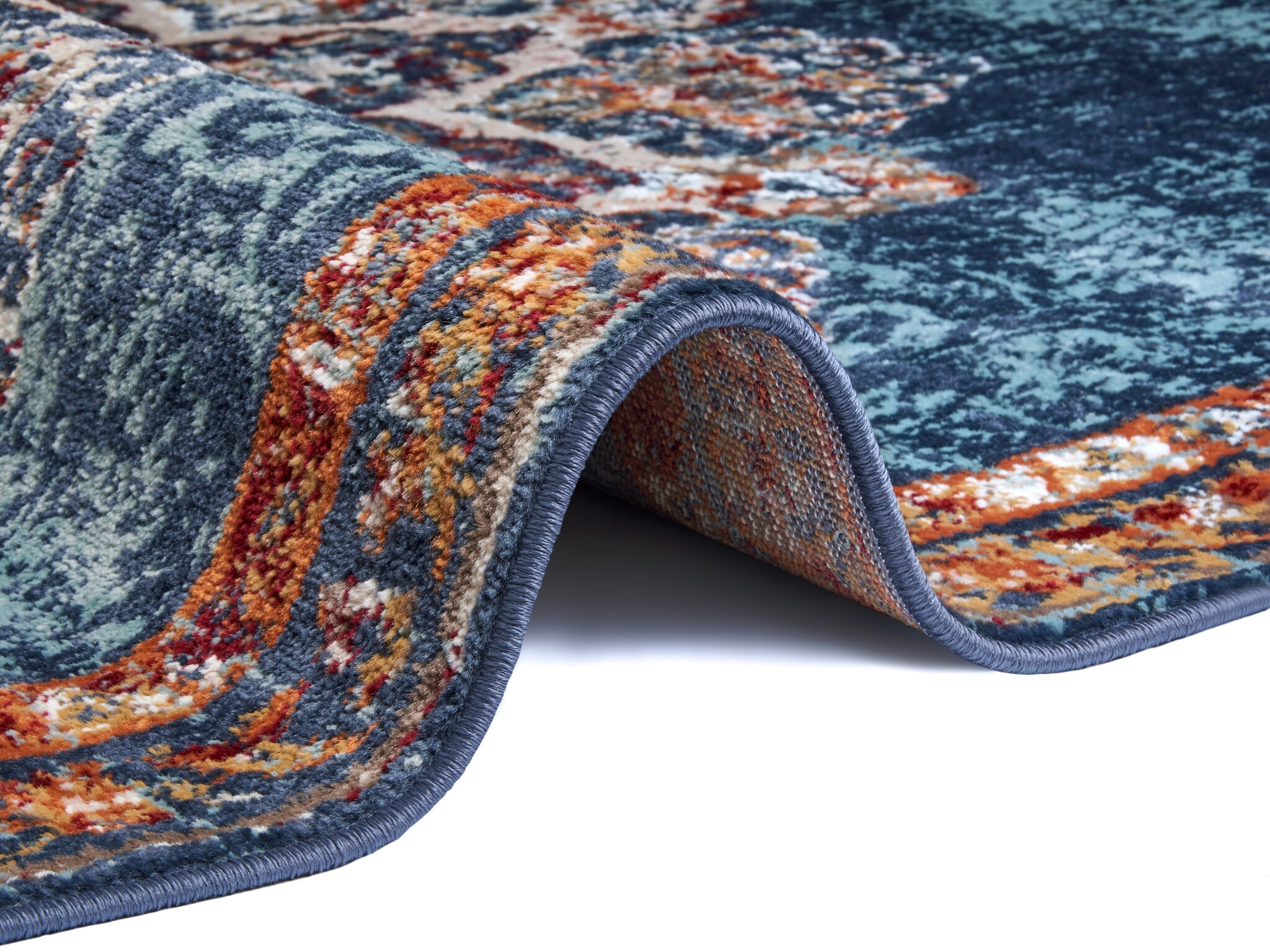 Oosters Vloerkleed Maderno Blauw Multikleur