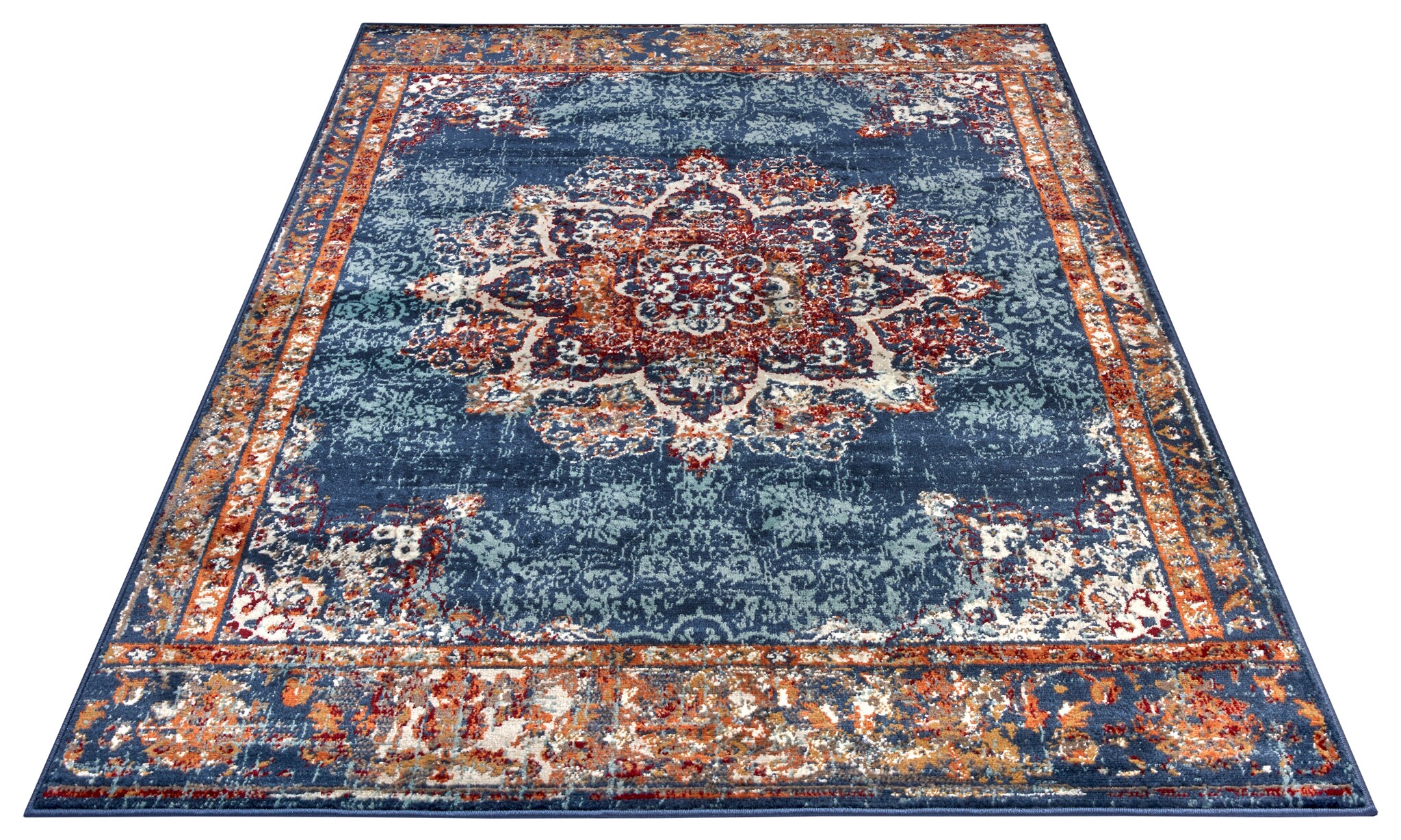 Oosters Vloerkleed Maderno Blauw Multikleur