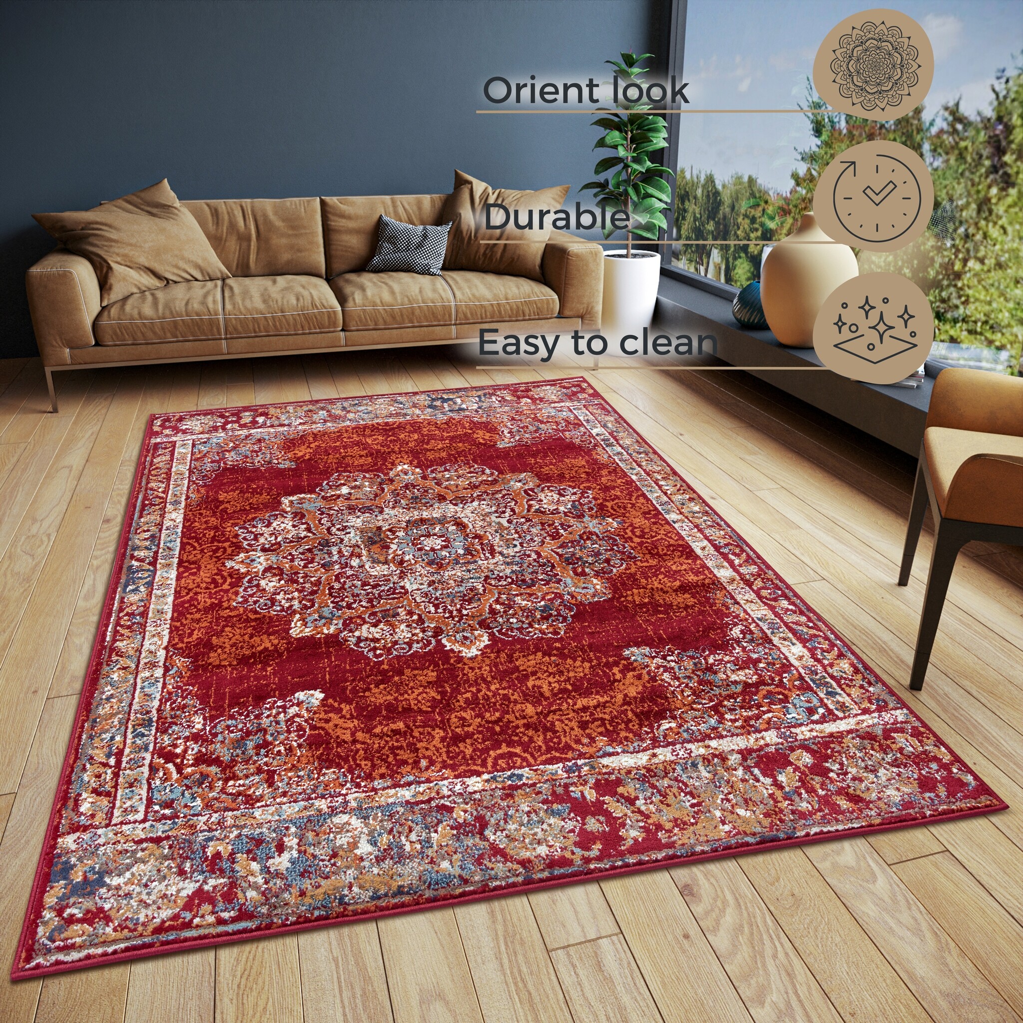 Oosters Vloerkleed Maderno Rood Multikleur