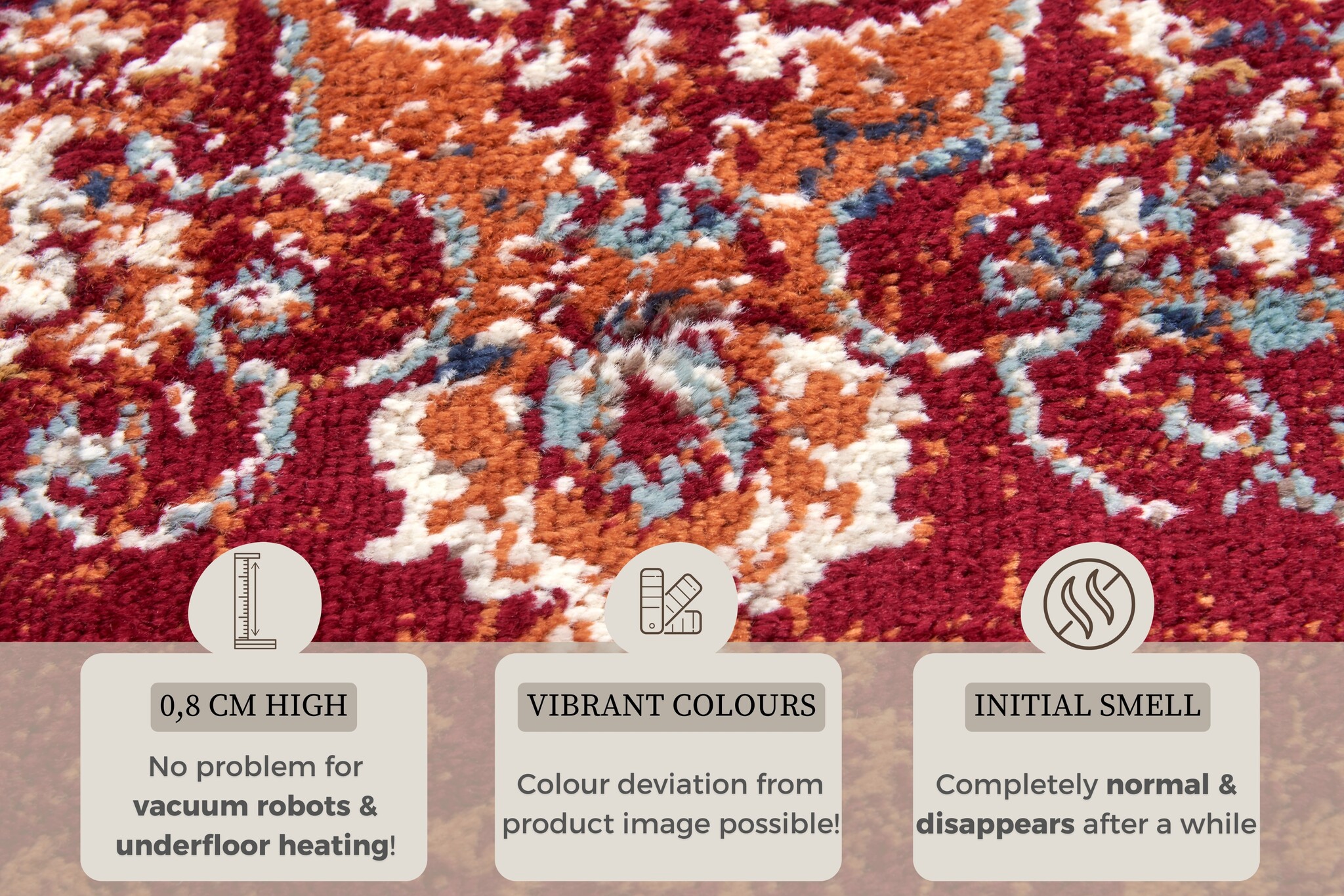 Oosters Vloerkleed Maderno Rood Multikleur