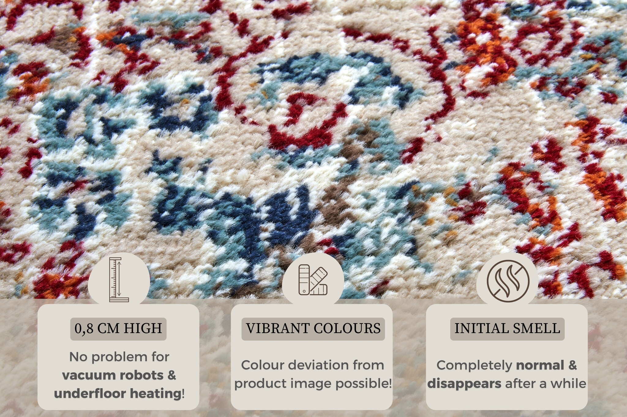 Oosters Vloerkleed Maderno Creme Multikleur