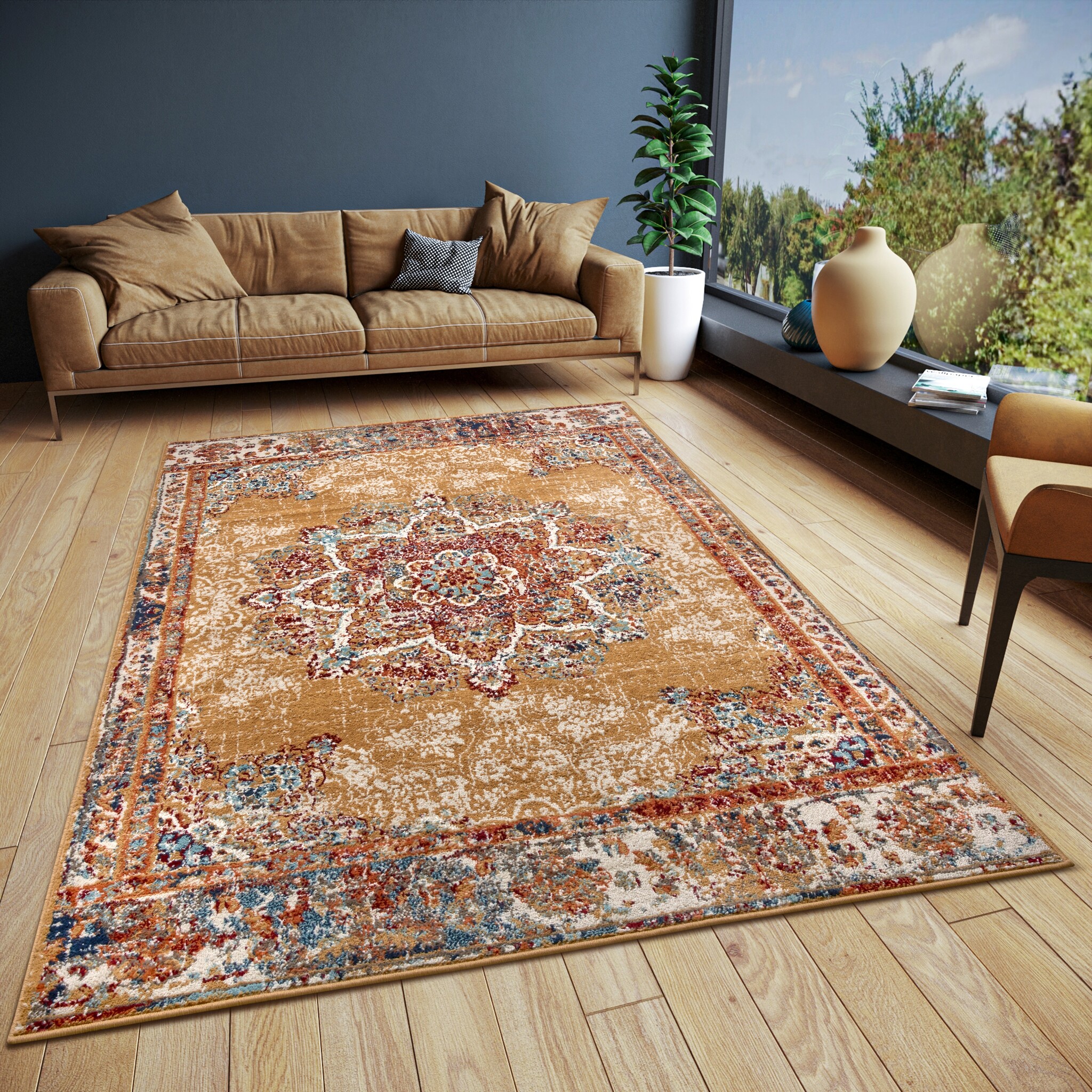Vintage Vloerkleed Maderno Goud Multikleur