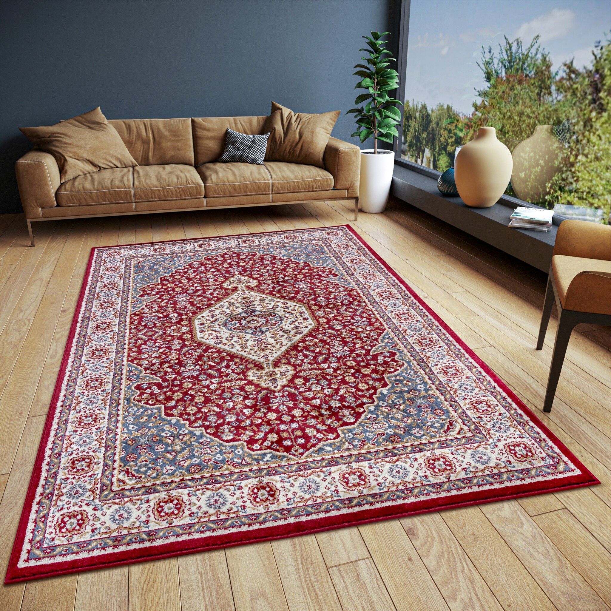 Oosters Vloerkleed Mochi Rood Multikleur