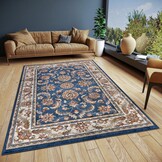 Oosters Vloerkleed Reni Blauw Creme