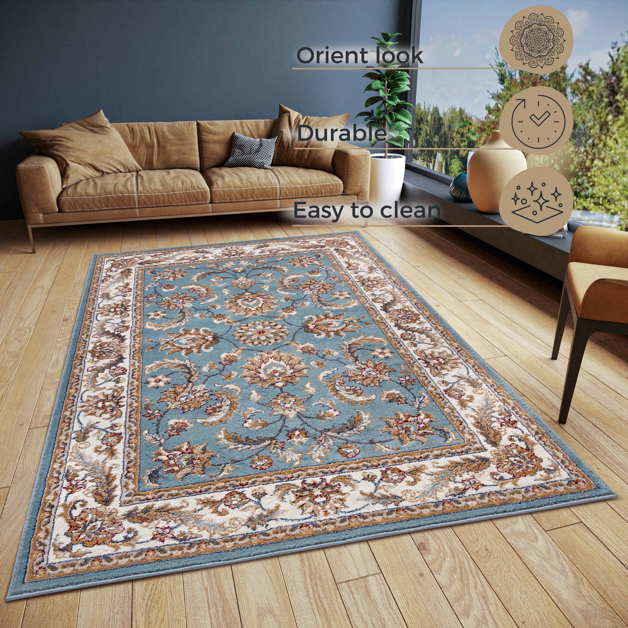 Oosters Vloerkleed Reni Mint Creme