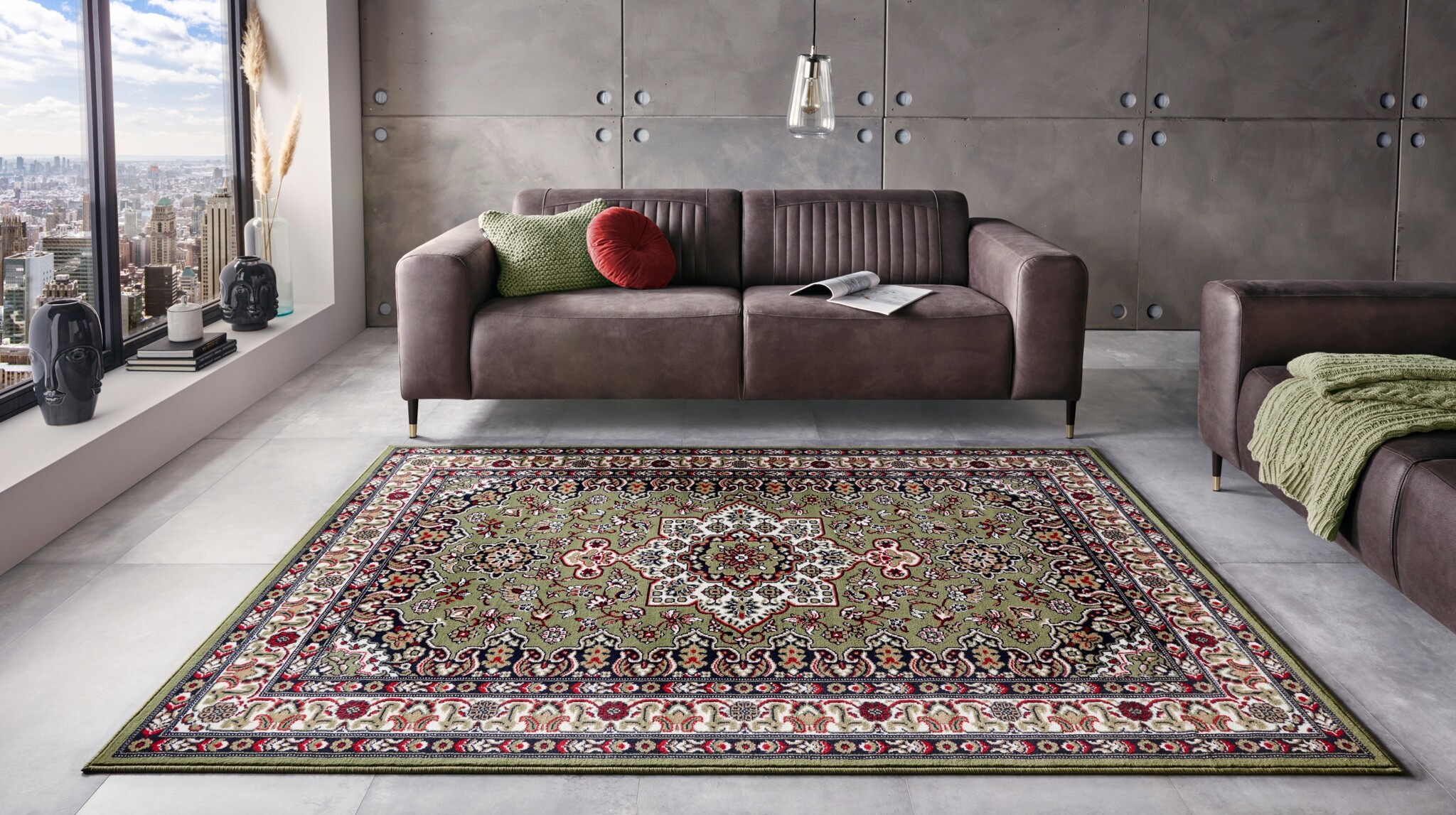 Oosters Vloerkleed Parun Tabriz Groen