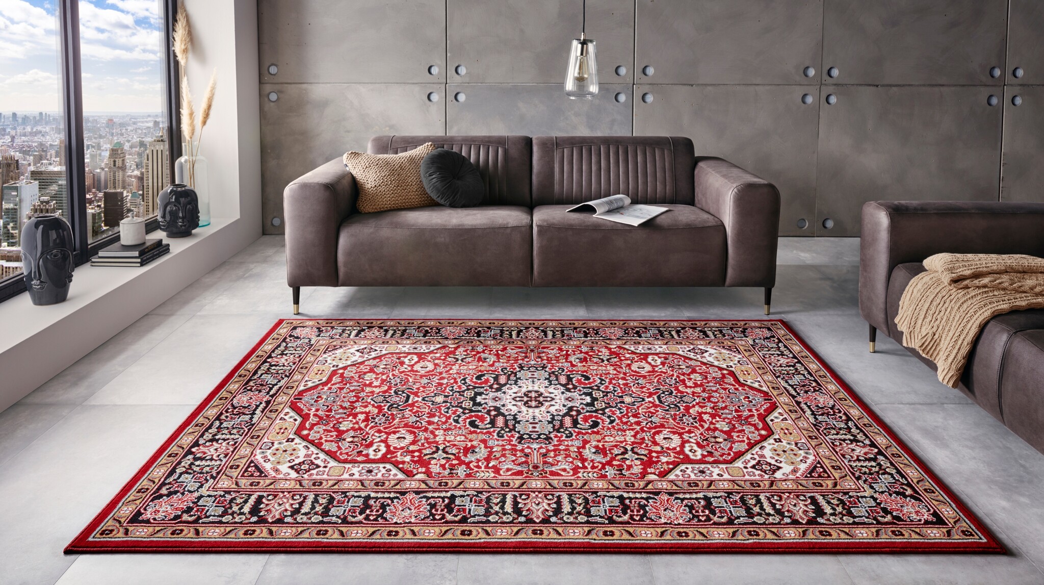 Oosters Vloerkleed Skazar Isfahan Rood