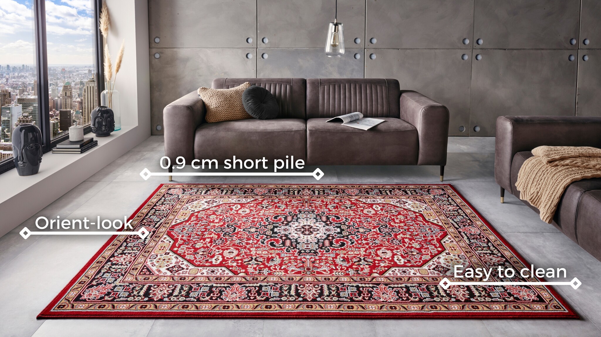 Oosters Vloerkleed Skazar Isfahan Rood