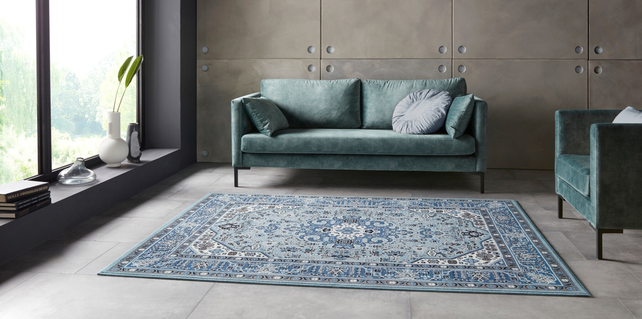Oosters Vloerkleed Skazar Isfahan Blauw