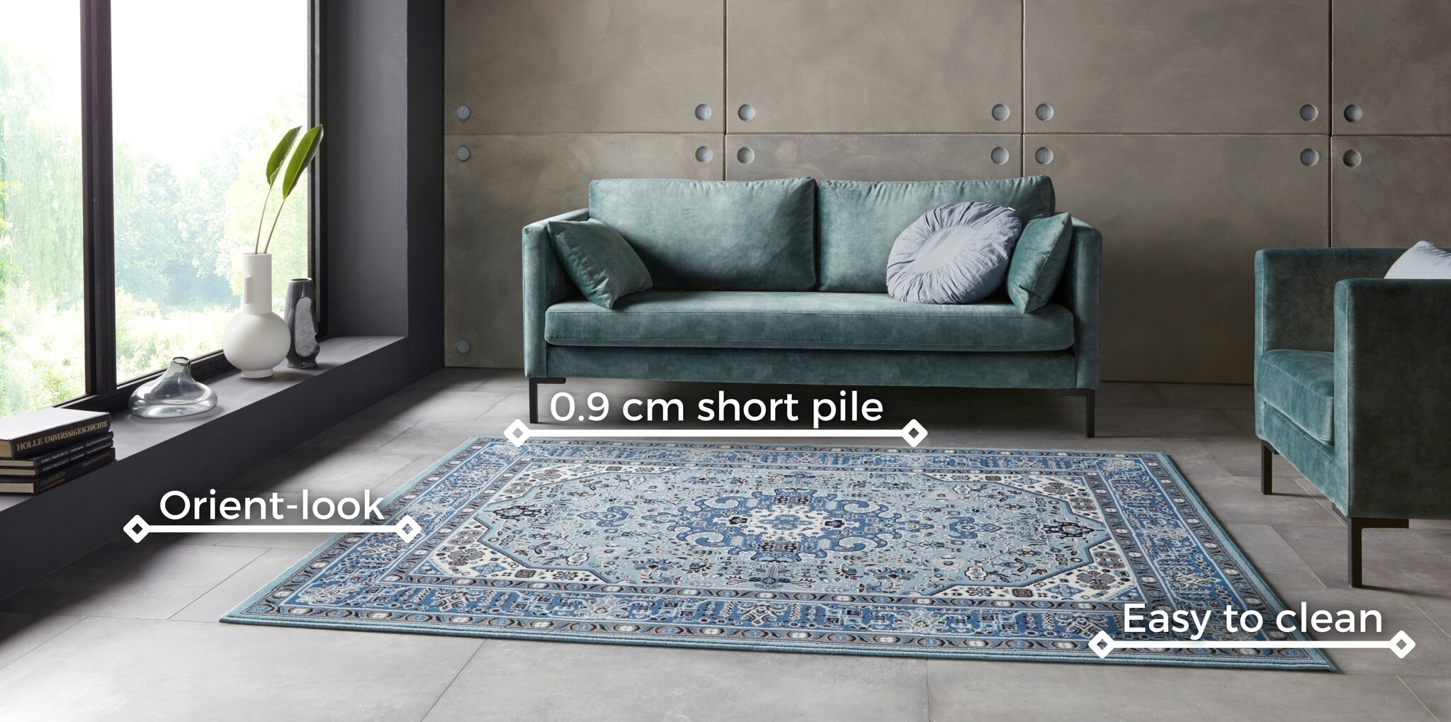 Oosters Vloerkleed Skazar Isfahan Blauw