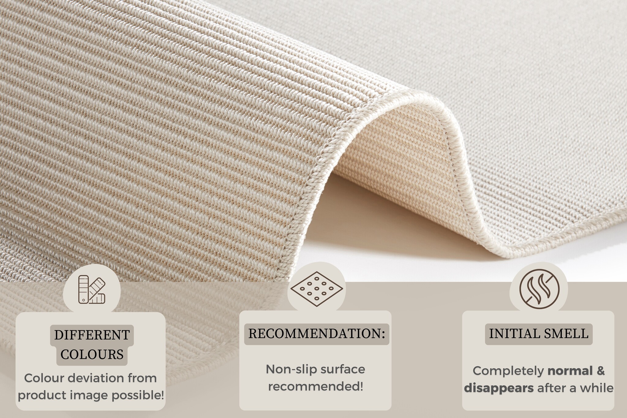Buitenloper Sisal-Look Creme
