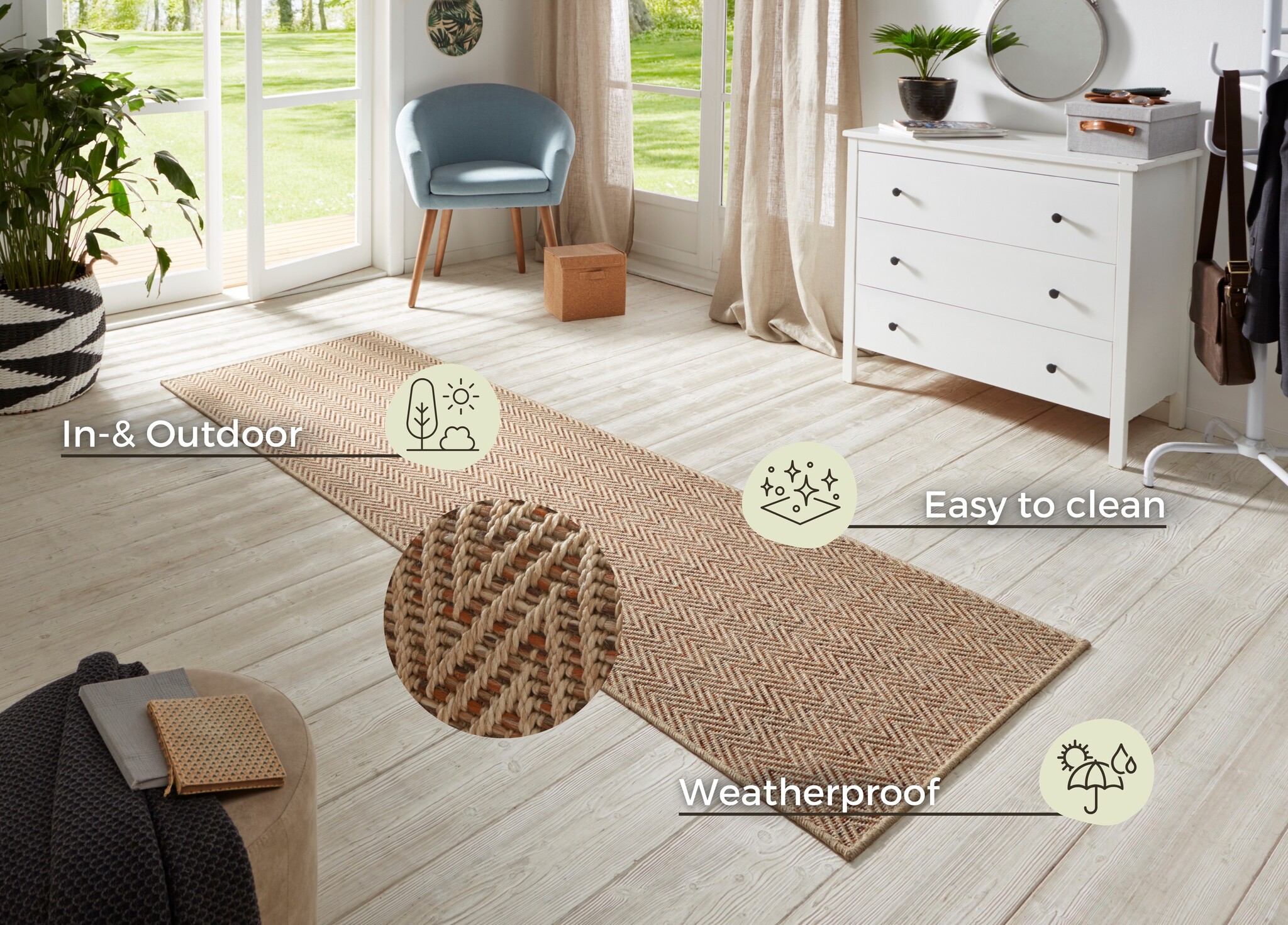 Buitenloper Nature Sisal-Look Beige Terra