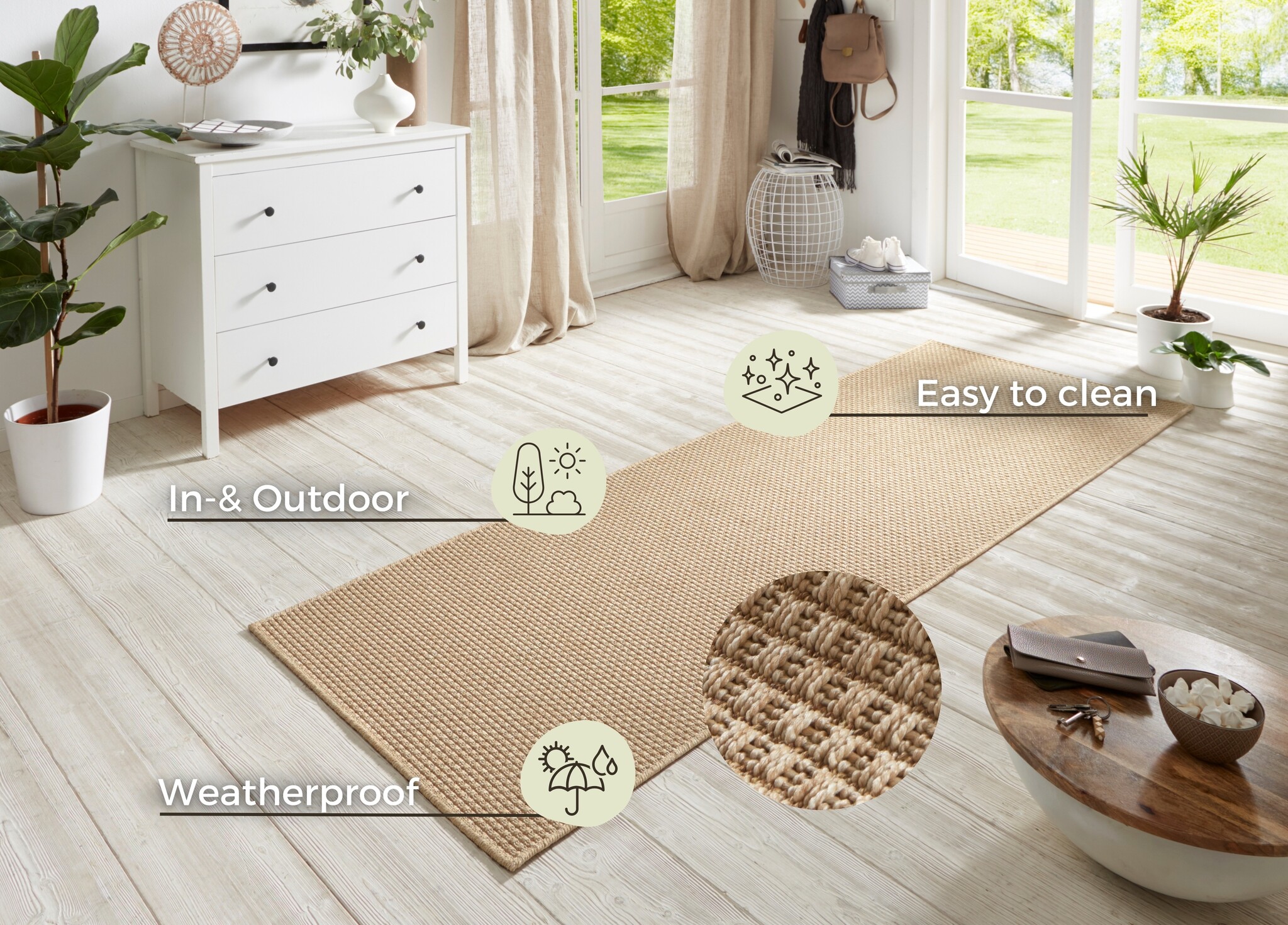 Buitenloper Nature Sisal-Look Beige