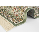 Oosters Velours Vloerkleed Antik Nain Creme Groen