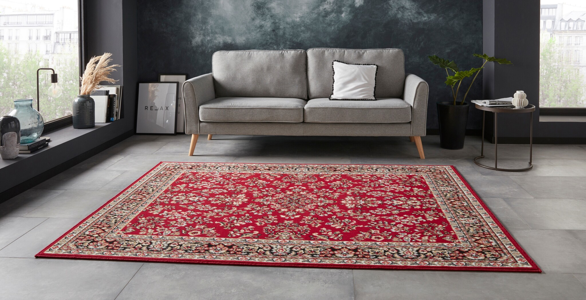 Hanse Home Oosters Velours Vloerkleed Klassiek Rood