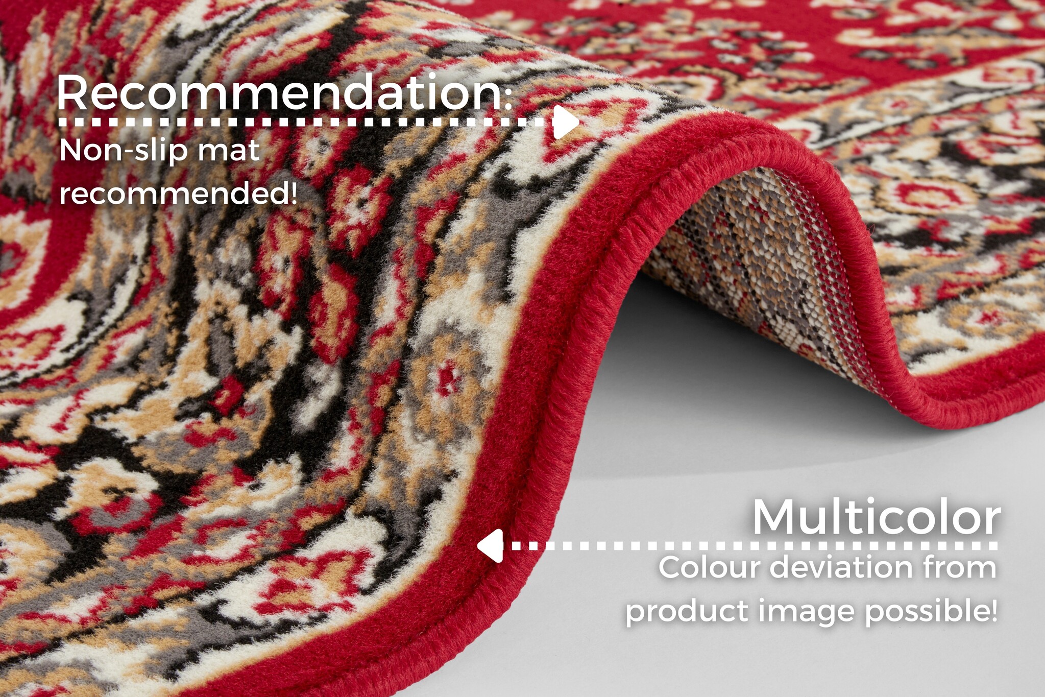 Hanse Home Oosters Velours Vloerkleed Klassiek Rood