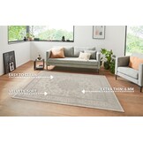Oosters Velours Vloerkleed Orient Creme