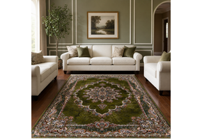 Isfahan Oosters Vloerkleed Klassiek Vintage Tapijt Groen