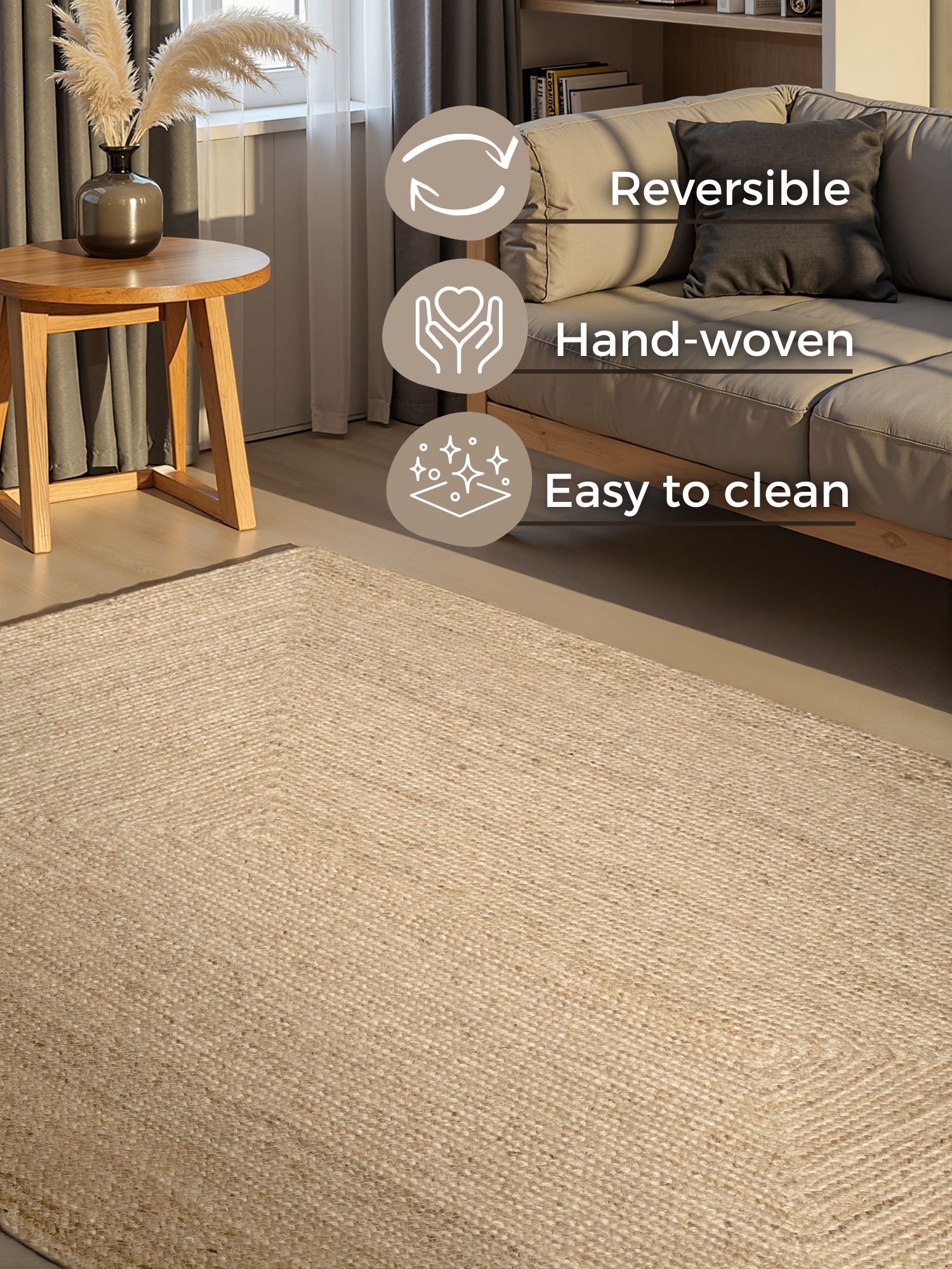 Jute Vloerkleed Sharmila Creme